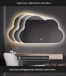 cloud shape led mirror