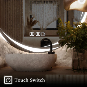 Bathroom Mirror with LED Light Vanity Defog Mirror