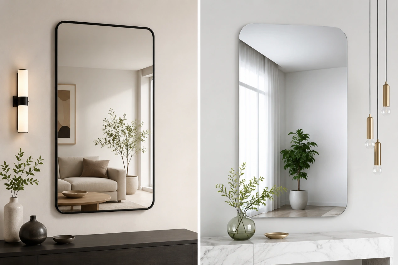 Framed vs Frameless Wall Mirrors Which Is Better for Modern Interior Design