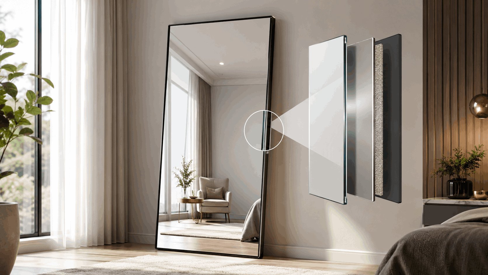 Distortion-Free Full Length Mirrors What Glass Thickness and Backing Really Mean