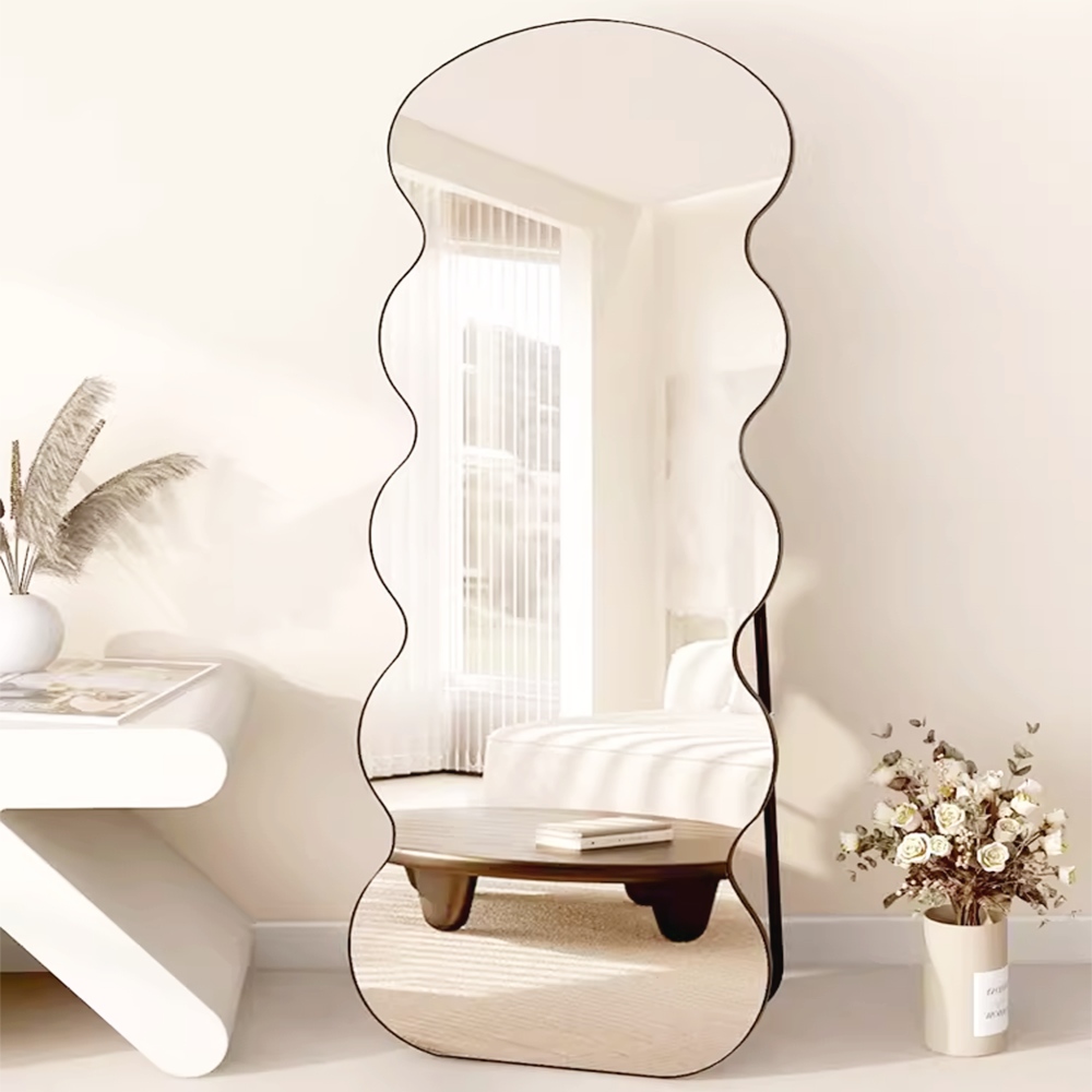 Full Length Wave 160cm x 80cm Floor Leaner Mirror