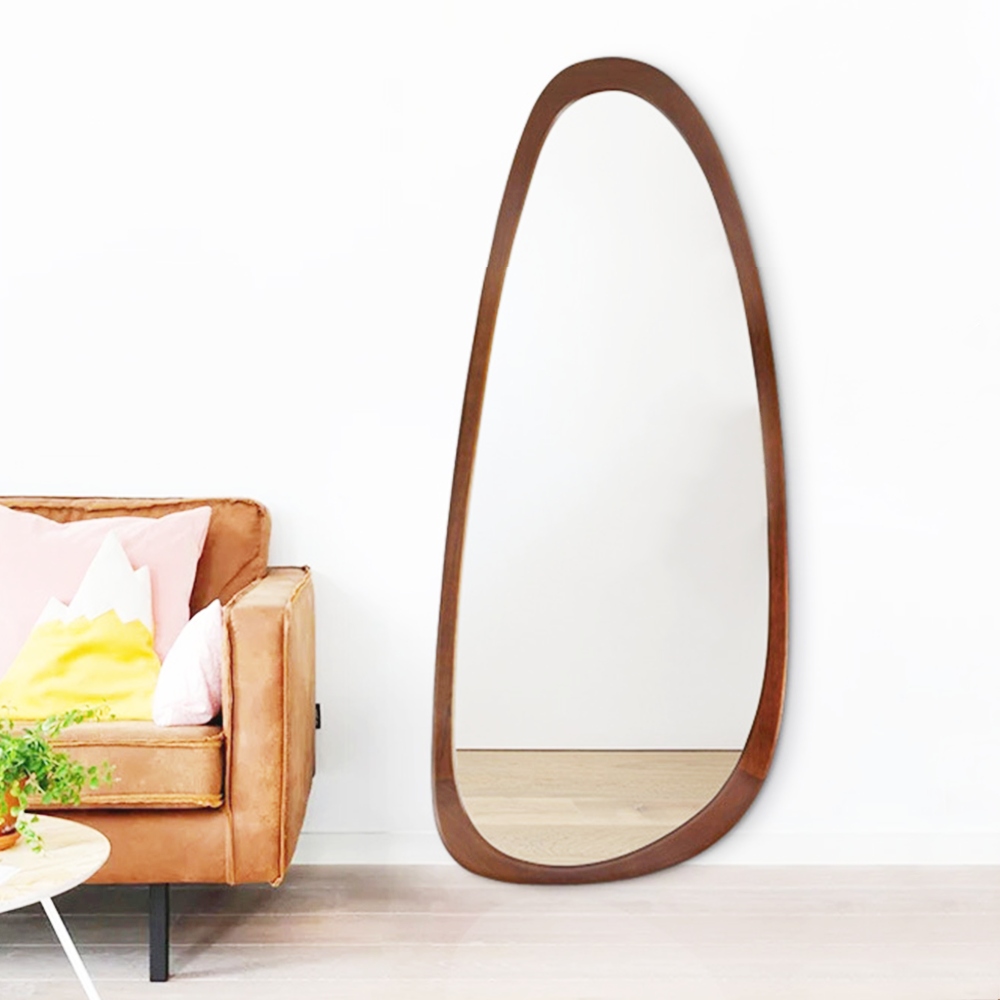 Custom irregular decorative mirror showing shape and frame development for home decor brands