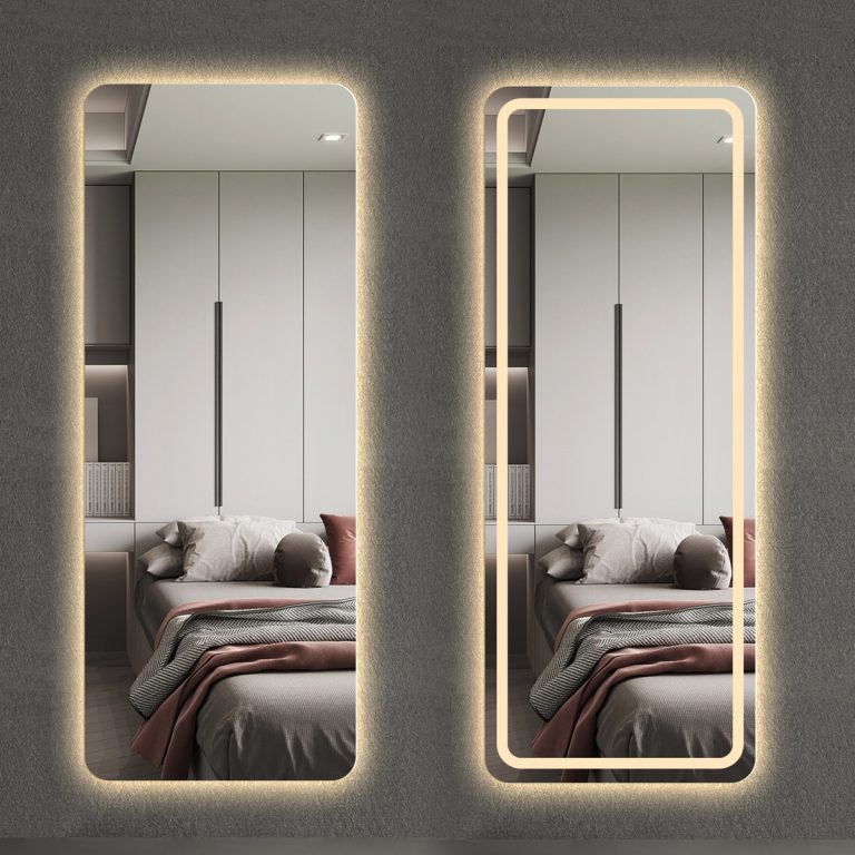 Long Body Mirror With Light Mirror