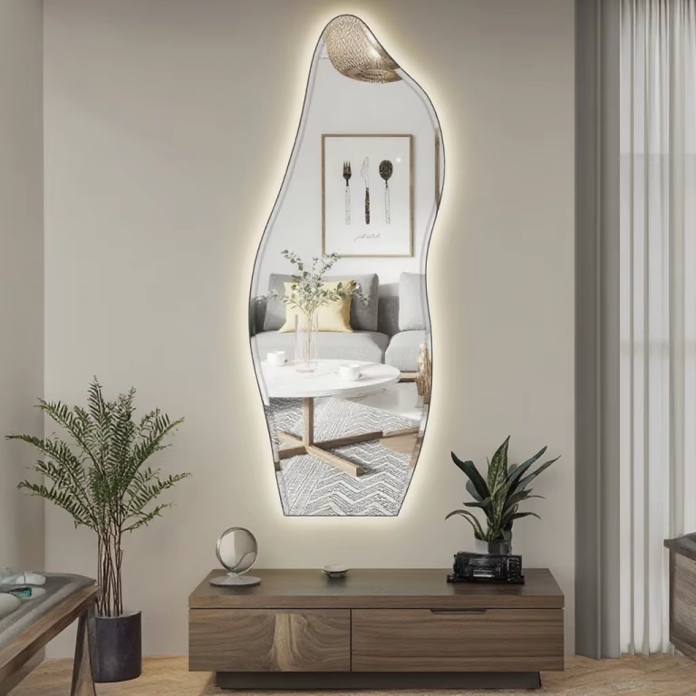 Irregular Customized Bathroom Antifog Backlit LED Mirror