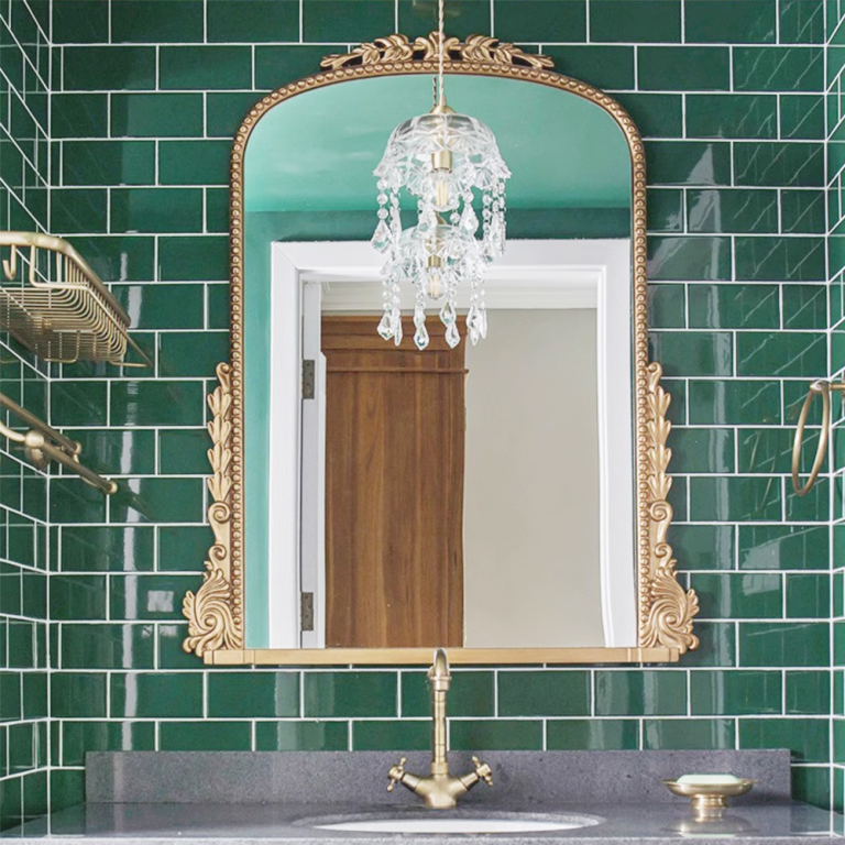 European Vintage Large Baroque Hanging Mirror