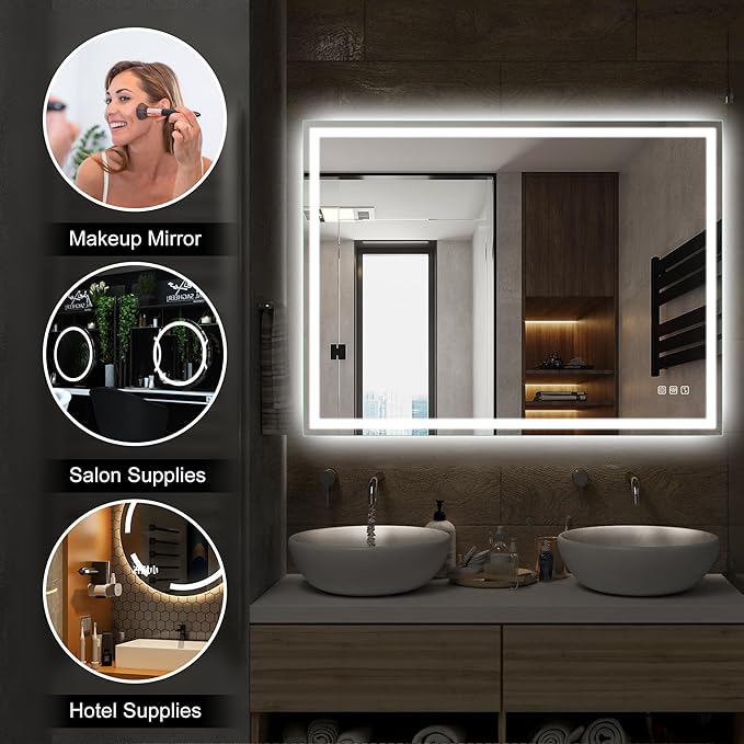 bathroom mirror with led light