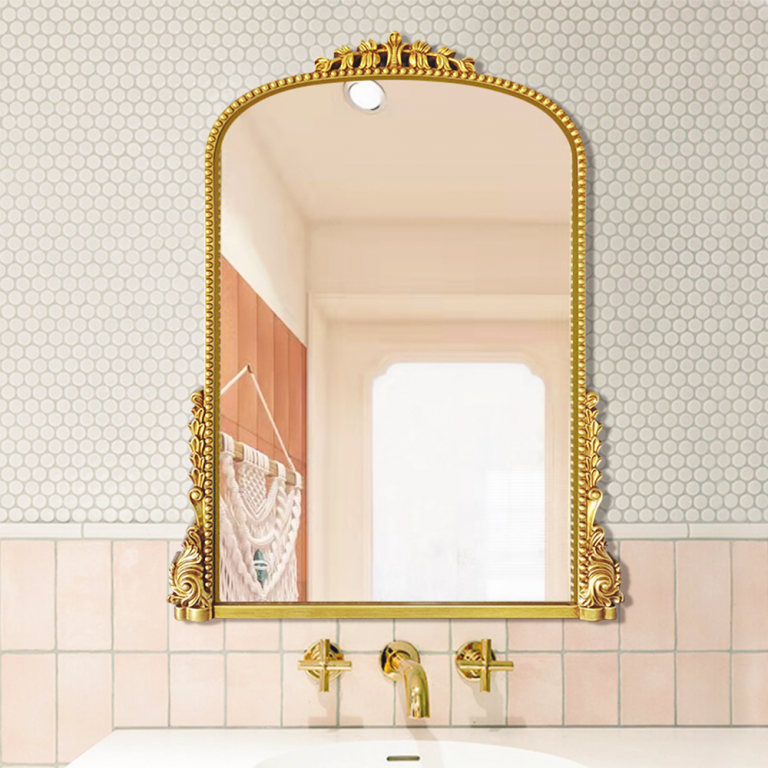 European Vintage Large Baroque Hanging Mirror