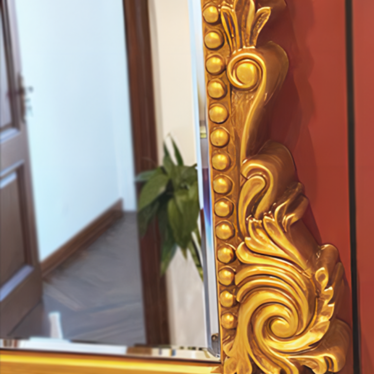 European Vintage Large Baroque Hanging Mirror