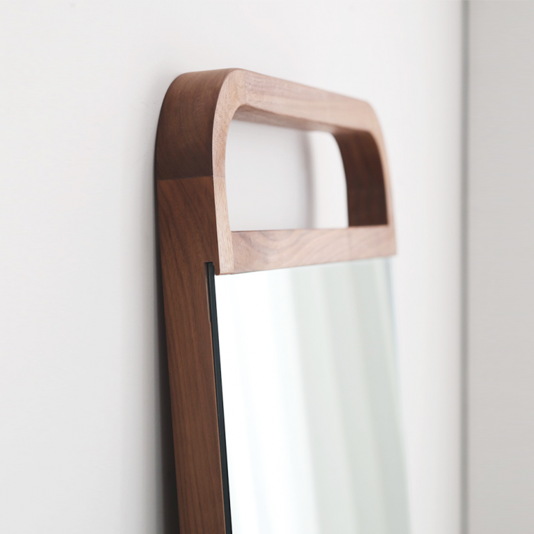 Kingwin Floor Mirror Minimalist Wood Standing Mirror