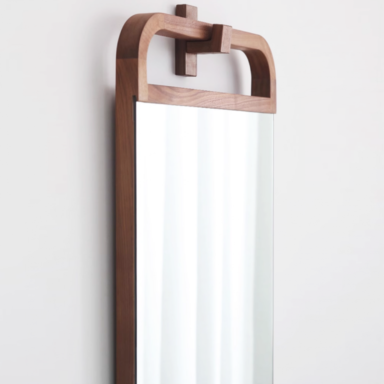 Kingwin Floor Mirror Minimalist Wood Standing Mirror