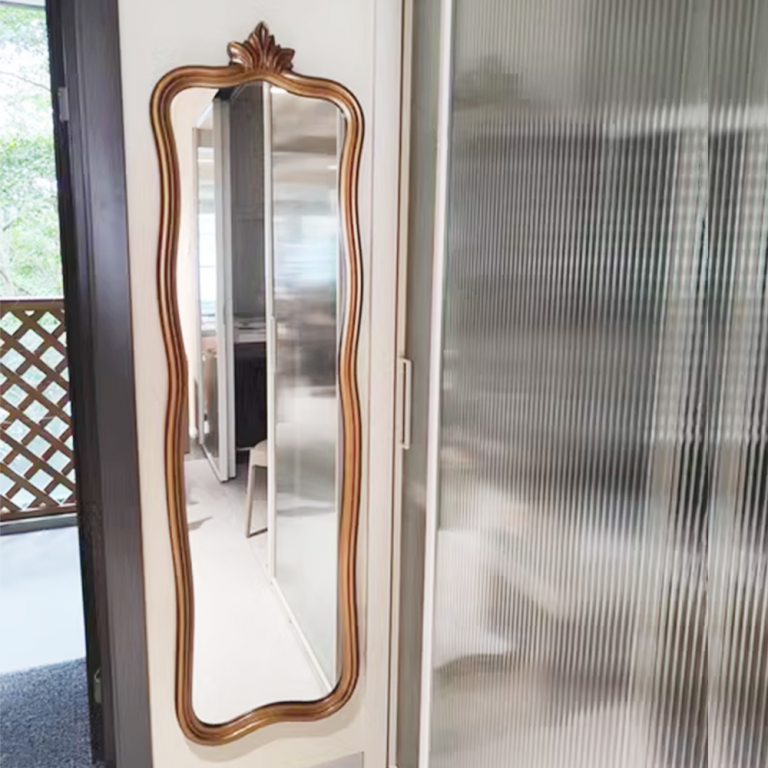 Oversized Vintage Gold Ornate Floor Mirror Baroque Decor