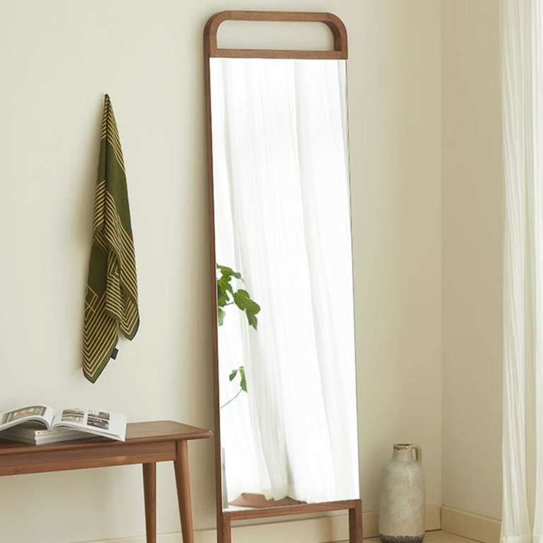Kingwin Floor Mirror Minimalist Wood Standing Mirror