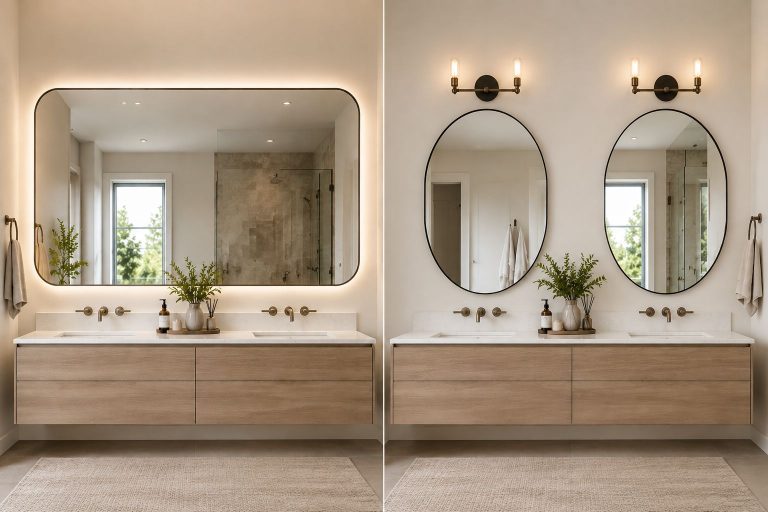 Double Vanity Mirror Planning How Designers and Buyers Decide Between One Large Mirror and Two Separate Mirrors