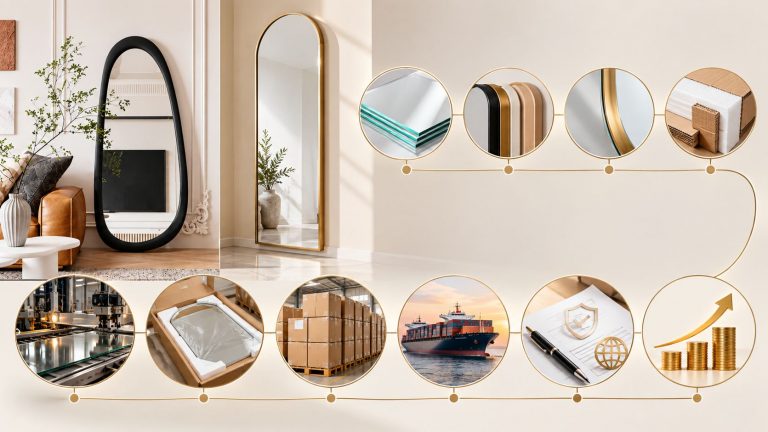 What Drives the Total Landed Cost of Wholesale Wall Mirrors for B2B Buyers